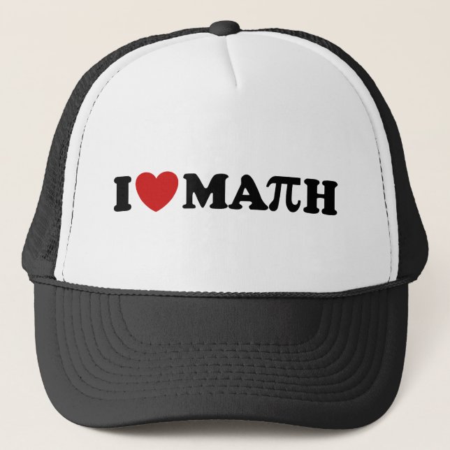 Gorra De Camionero Amo las matemáticas (Anverso)