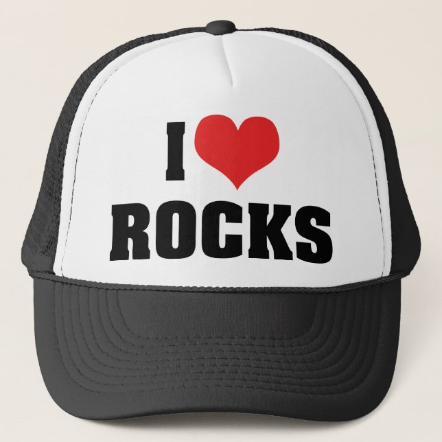Gorra De Camionero Amo las Rocas - Geólogo de Rock Lover (Anverso)