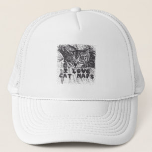 Gorra De Camionero Amo las siestas de gato, gato durmiendo