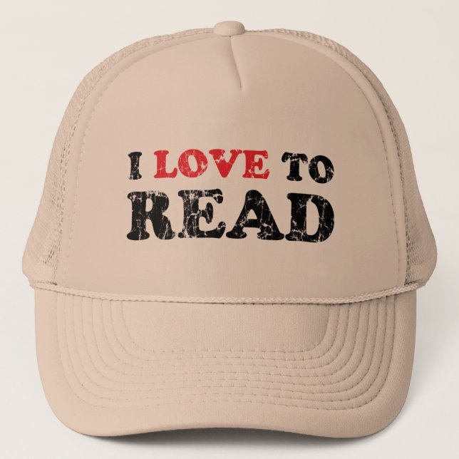 Gorra De Camionero Amo leer apenado (Anverso)