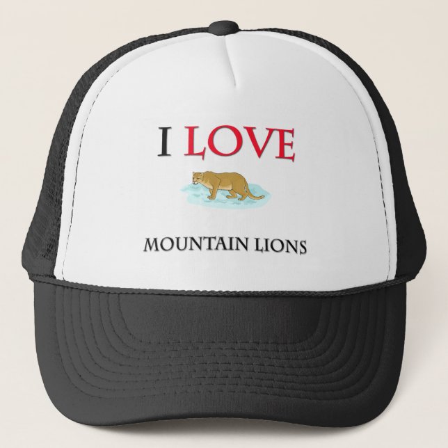 Gorra De Camionero Amo leones de montaña (Anverso)