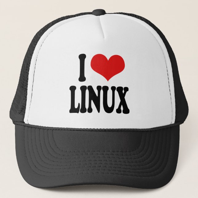 Gorra De Camionero Amo Linux (Anverso)