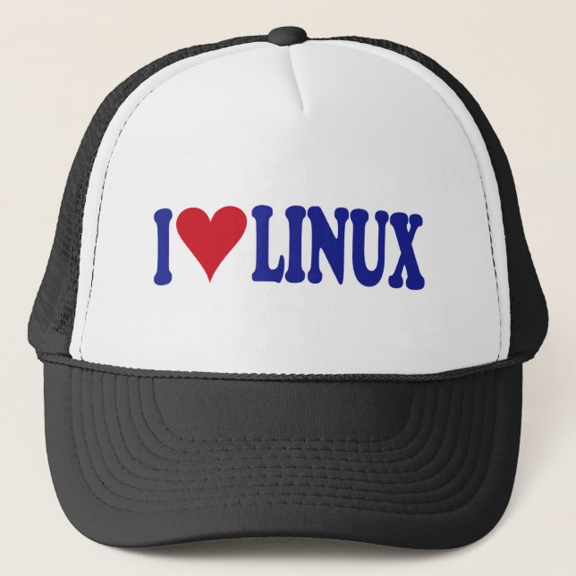 Gorra De Camionero Amo Linux (Anverso)