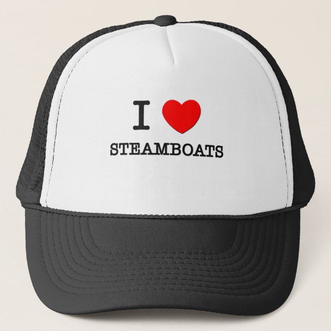 Gorra De Camionero Amo los barcos de vapor (Anverso)
