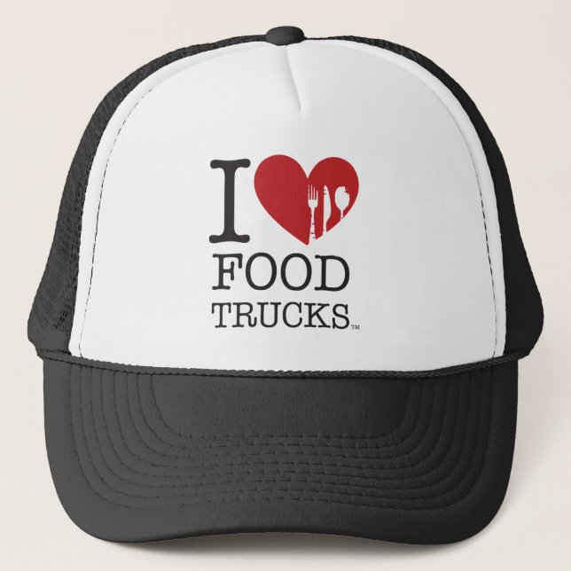 Gorra De Camionero AMO los camiones de la comida (Anverso)