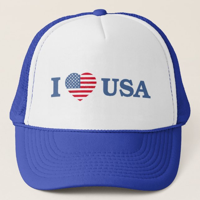 Gorra De Camionero Amo los E.E.U.U. (Anverso)
