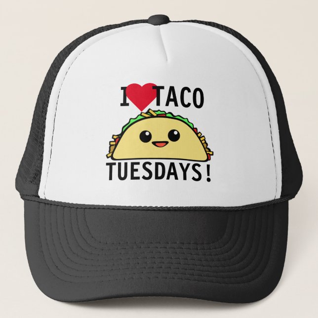 Gorra De Camionero Amo los martes del taco (Anverso)