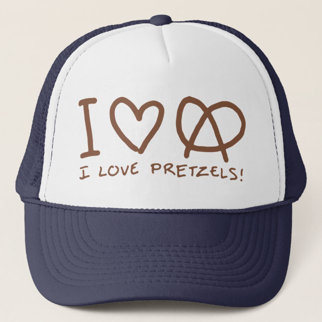 Gorra De Camionero Amo los pretzeles (Anverso)