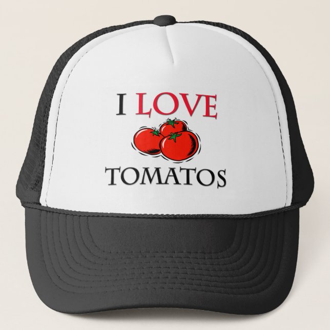 Gorra De Camionero Amo los tomates (Anverso)