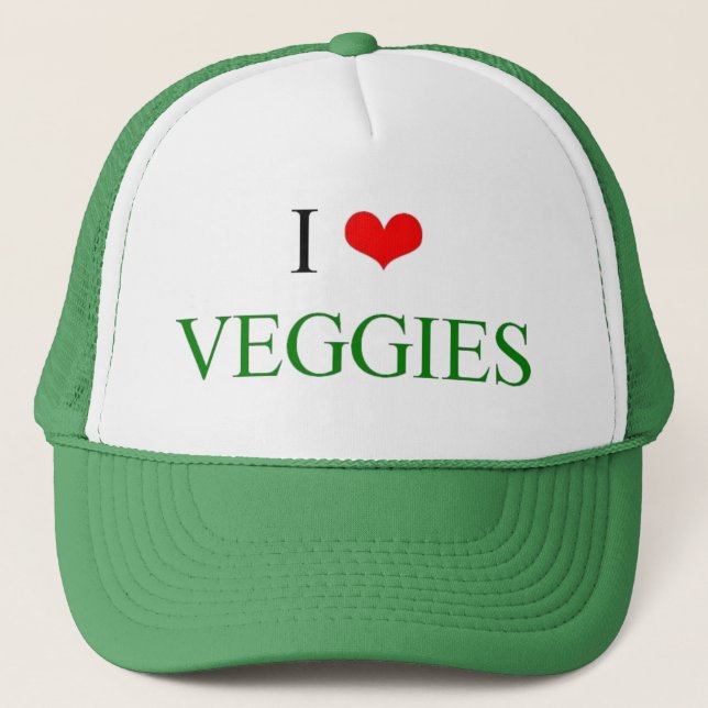Gorra De Camionero Amo los Veggies (Anverso)
