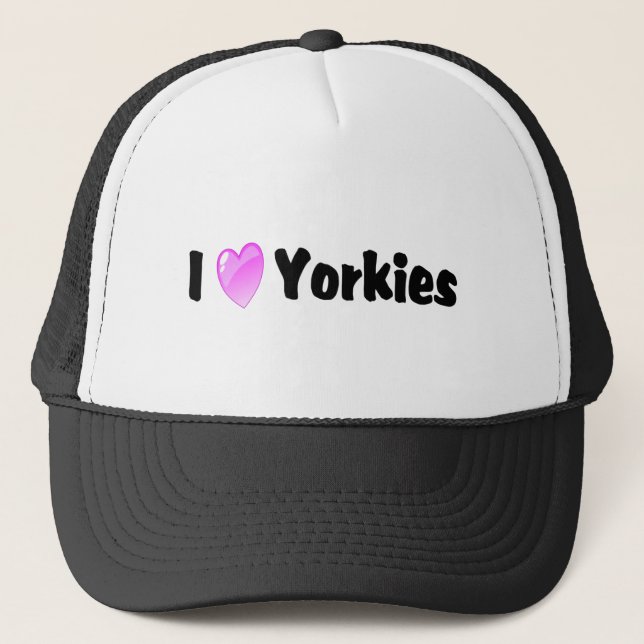 Gorra De Camionero Amo los Yorkies (Anverso)