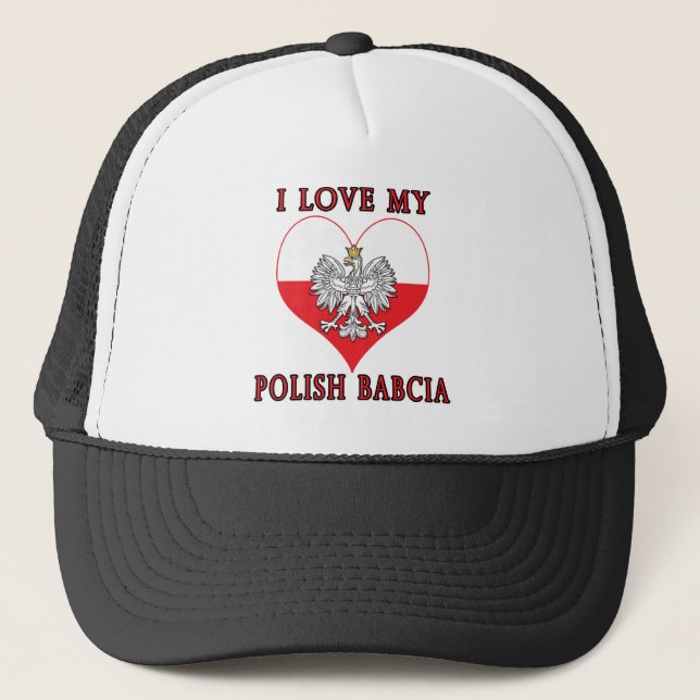 Gorra De Camionero Amo mi Babcia polaca (Anverso)