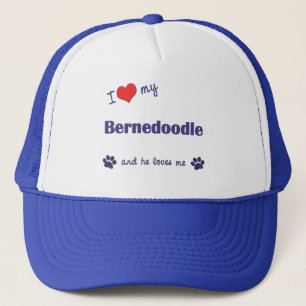 Gorra De Camionero Amo mi Bernedoodle (el perro masculino)