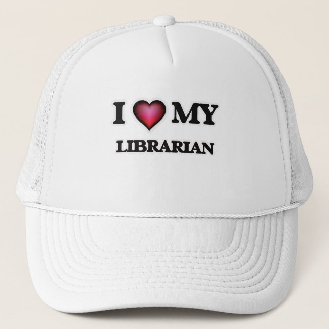 Gorra De Camionero Amo mi Bibliotecario (Anverso)