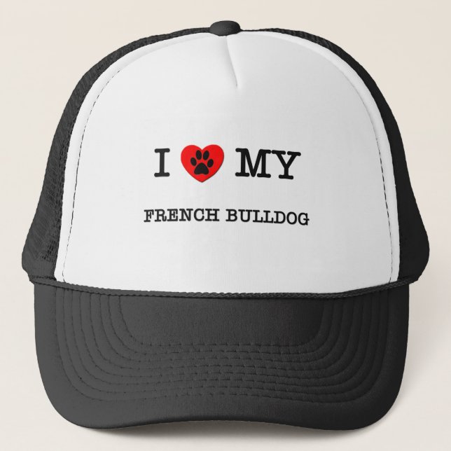 GORRA DE CAMIONERO AMO MI BULLDOG FRANCÉS (Anverso)