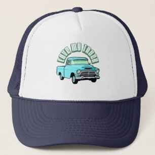 Gorra De Camionero Amo mi camión - viejo, recogida azul clásica