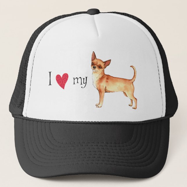 Gorra De Camionero Amo mi chihuahua (Anverso)