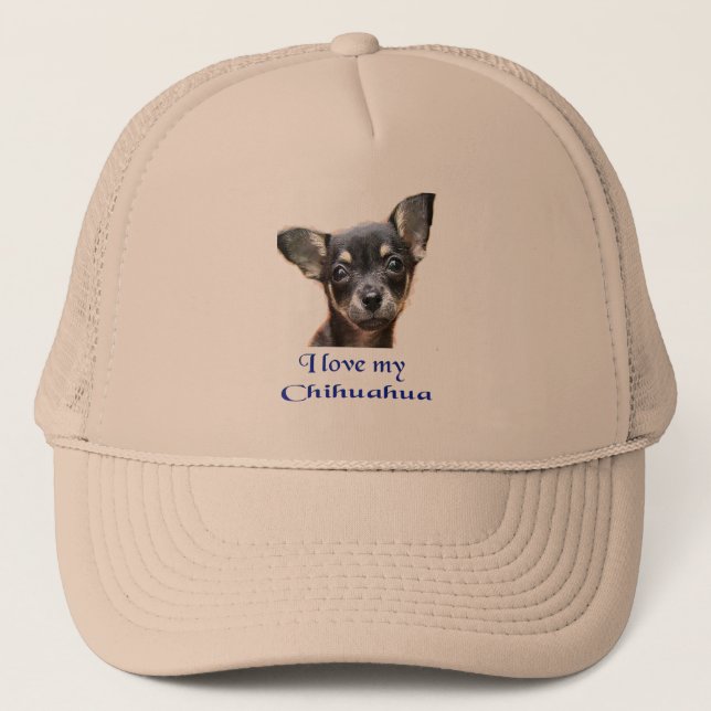 Gorra De Camionero Amo mi Chihuahua (Anverso)