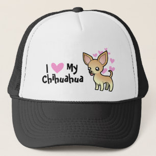 Gorra De Camionero Amo mi chihuahua (la capa lisa)