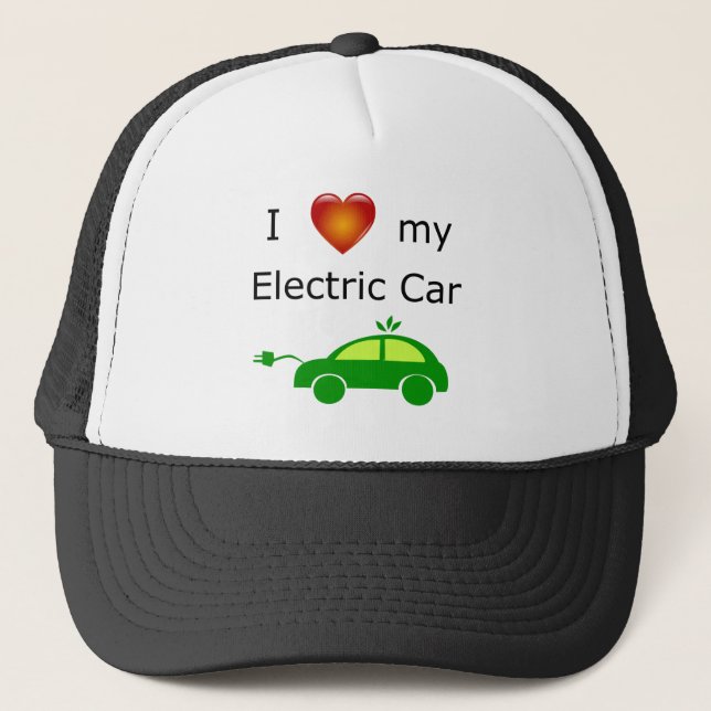 Gorra De Camionero Amo mi coche eléctrico (Anverso)