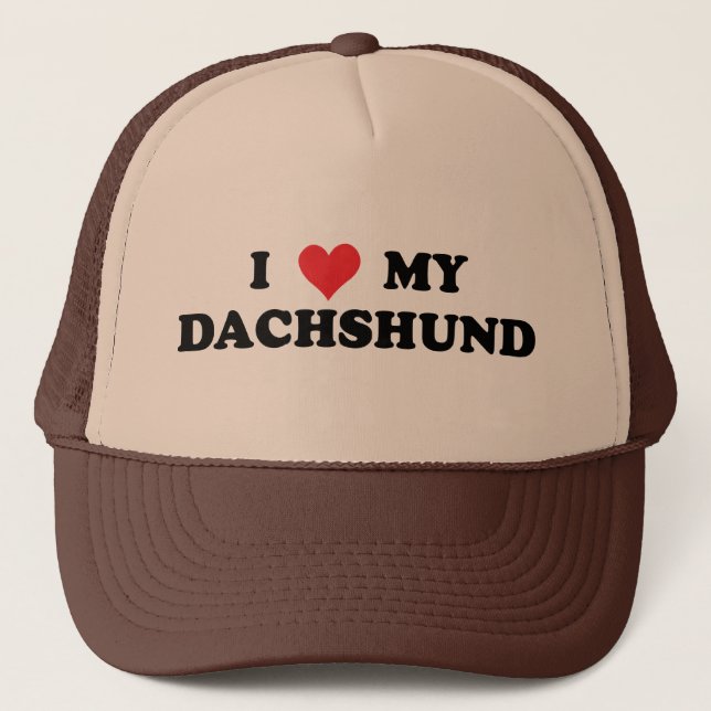 Gorra De Camionero Amo mi Dachshund (Anverso)