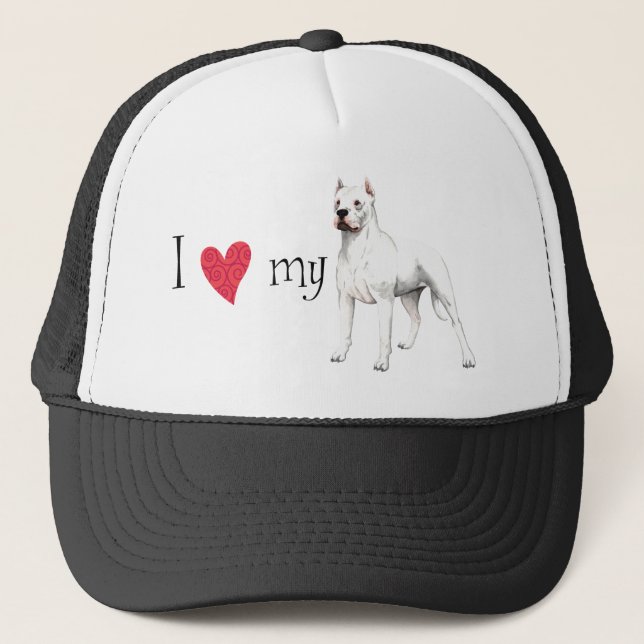 Gorra De Camionero Amo mi Dogo Argentino (Anverso)