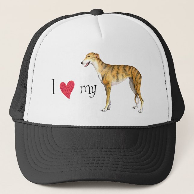 Gorra De Camionero Amo mi galgo (Anverso)