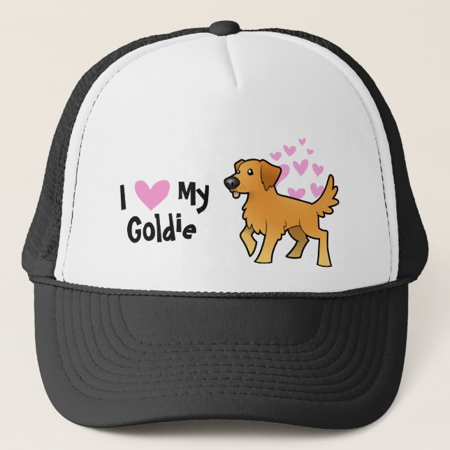 Gorra De Camionero Amo mi golden retriever (Anverso)