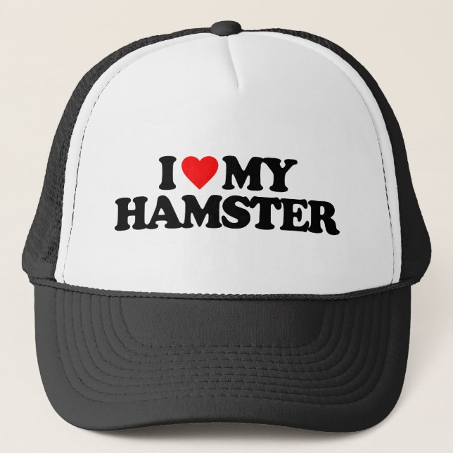 GORRA DE CAMIONERO AMO MI HÁMSTER (Anverso)
