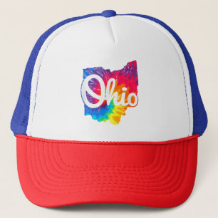 Gorra De Camionero Amo mi hogar Ohio Script Tie Dye Ohio