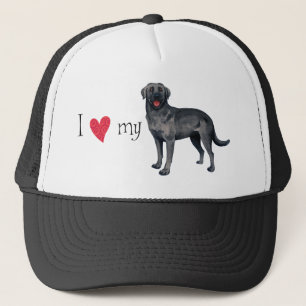 Gorra De Camionero Amo mi Laboratorio Negro