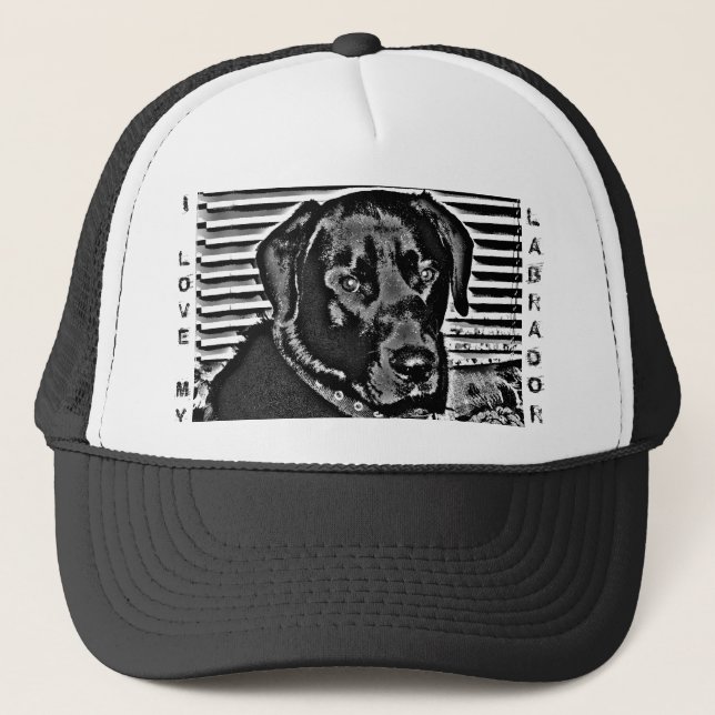 GORRA DE CAMIONERO AMO MI LABRADOR (Anverso)