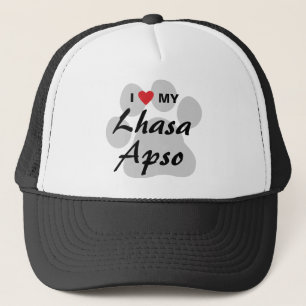 Gorra De Camionero Amo mi Lasa Apso Pawprint