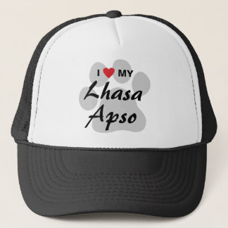 Gorra De Camionero Amo mi Lasa Apso Pawprint