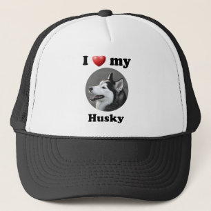 Gorra De Camionero Amo mi perro esquimal