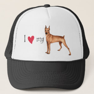 Gorra De Camionero Amo mi Pinscher alemán