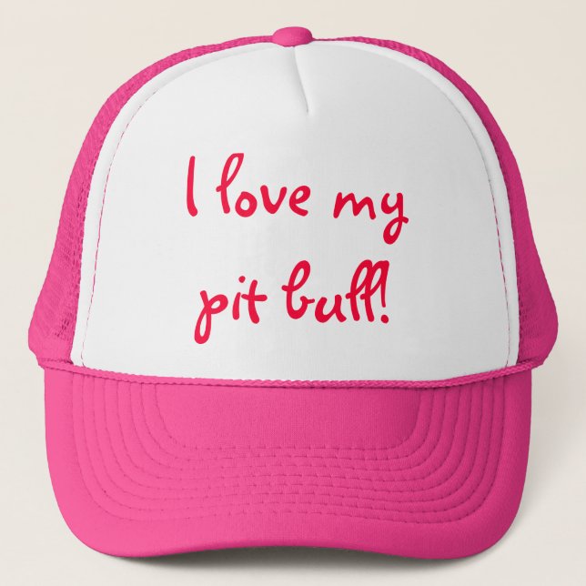 Gorra De Camionero ¡Amo mi pitbull! (Anverso)