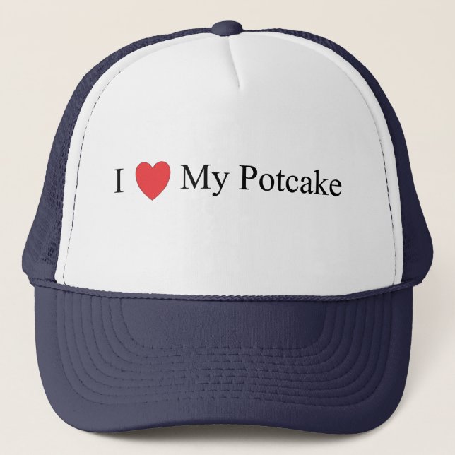 Gorra De Camionero Amo mi Potcake (Anverso)