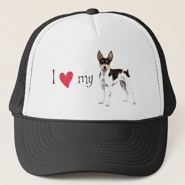 Gorra De Camionero Amo mi Rat Terrier (Anverso)