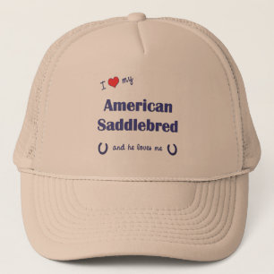 Gorra De Camionero Amo mi Saddlebred americano (el caballo masculino)