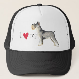 Gorra De Camionero Amo mi Schnauzer en miniatura