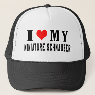 Gorra De Camionero Amo mi Schnauzer miniatura