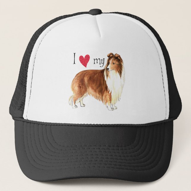 Gorra De Camionero Amo mi Sheltie (Anverso)