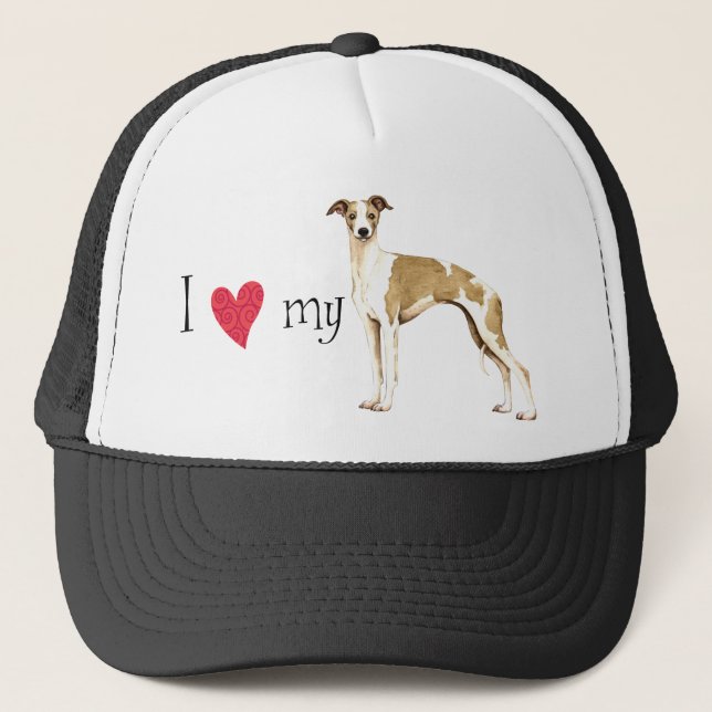 Gorra De Camionero Amo mi Whippet (Anverso)