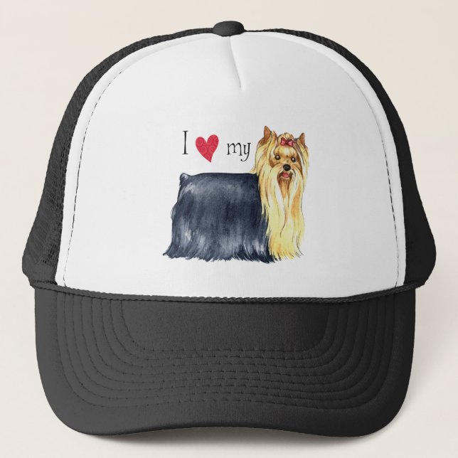 Gorra De Camionero Amo mi Yorkie (Anverso)