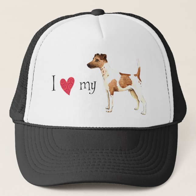 Gorra De Camionero Amo mi Zorro Suave Terrier (Anverso)