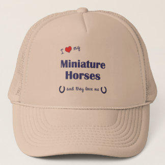 Gorra De Camionero Amo mis caballos miniatura (los caballos