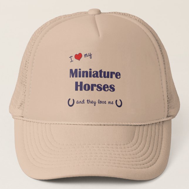 Gorra De Camionero Amo mis caballos miniatura (los caballos (Anverso)