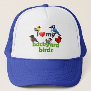 Gorra De Camionero Amo mis pájaros del patio trasero