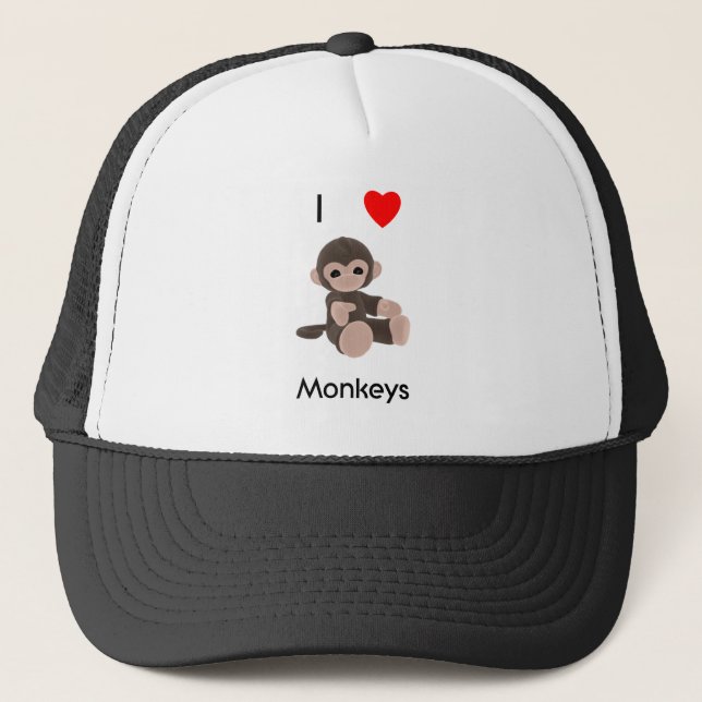 Gorra De Camionero Amo monos (Anverso)